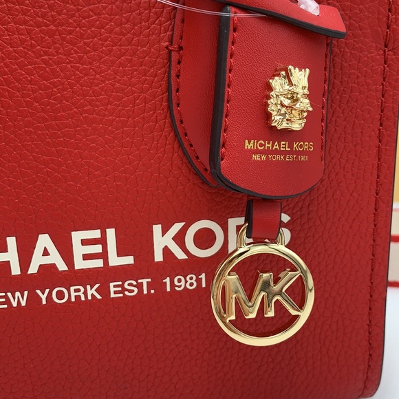 MICHAEL KORS Mirella Extra-Small Shopper XBody Crossbody Bag Bright Red color - Picture 3 of 15
